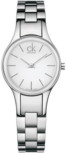 CK Calvin Klein K4323126 Simplicity White Dial Ladies Watch Silver One Size
