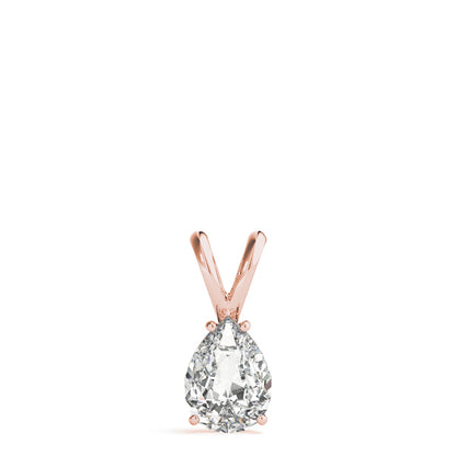 Pear Lab Grown Diamond Solitaire Pendant, D Color VVS Clarity 0.20 Ct To 2.00 Ct