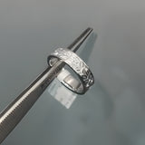 950 platinum leaf engraved ring, platinum leaf eternity band