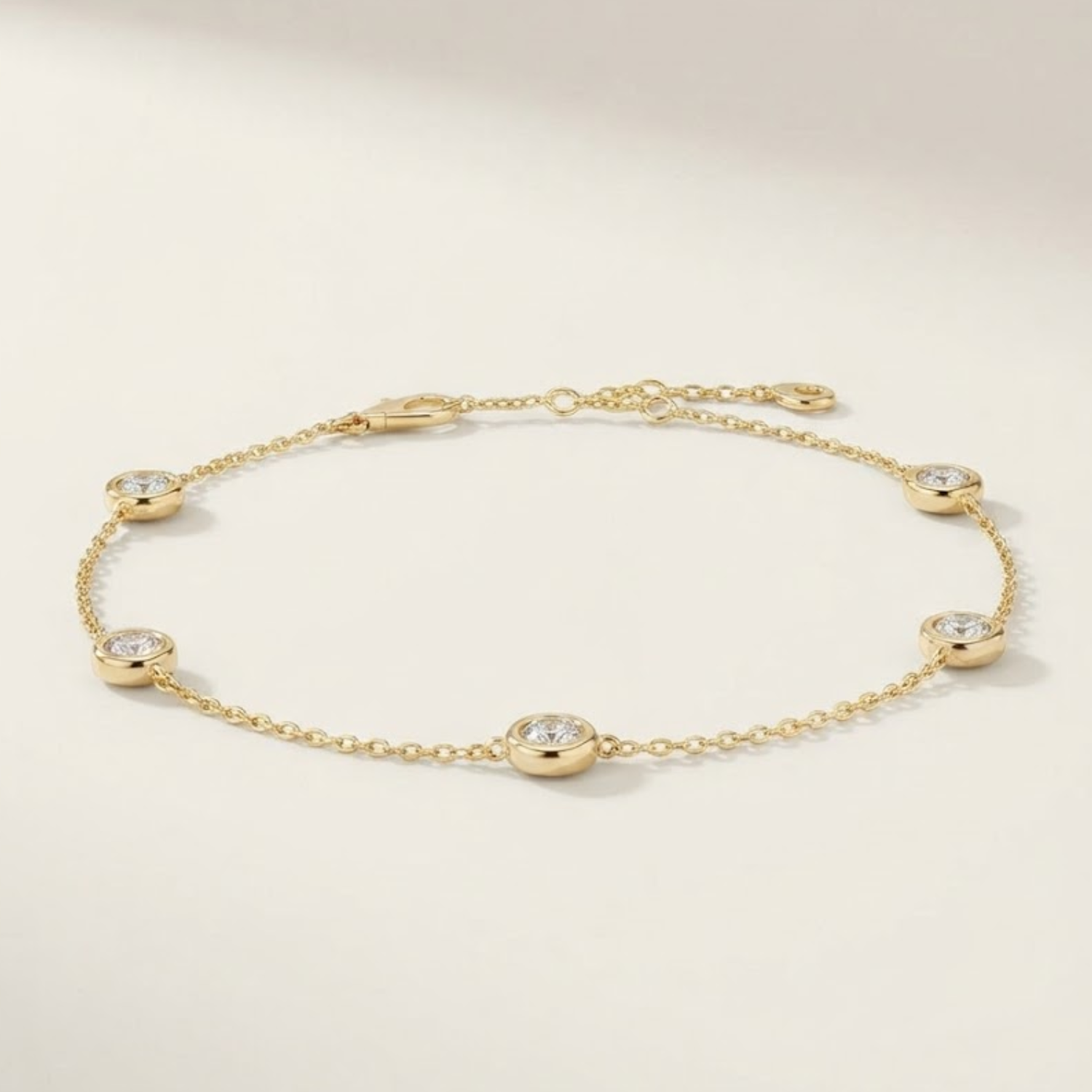 0.70 Ct D-E/VS Lab Grown Diamond Everyday Bracelet 9k Yellow Gold Ready To Ship