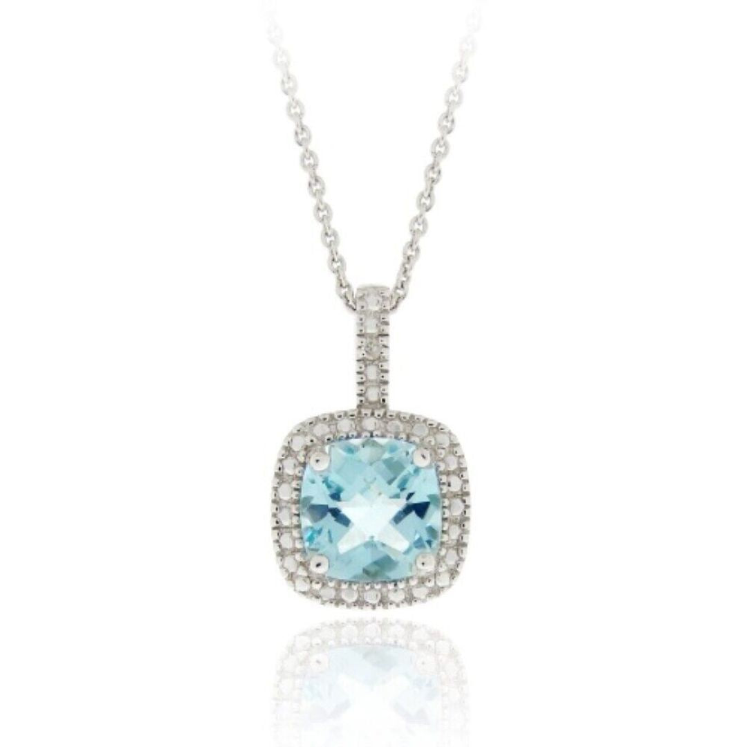 0.20ct Blue Topaz Stone Necklace