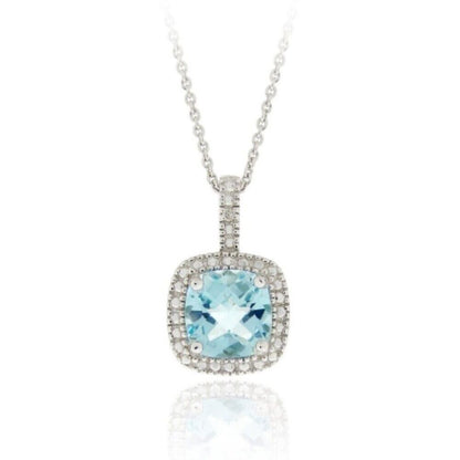 0.20ct Blue Topaz Stone Necklace