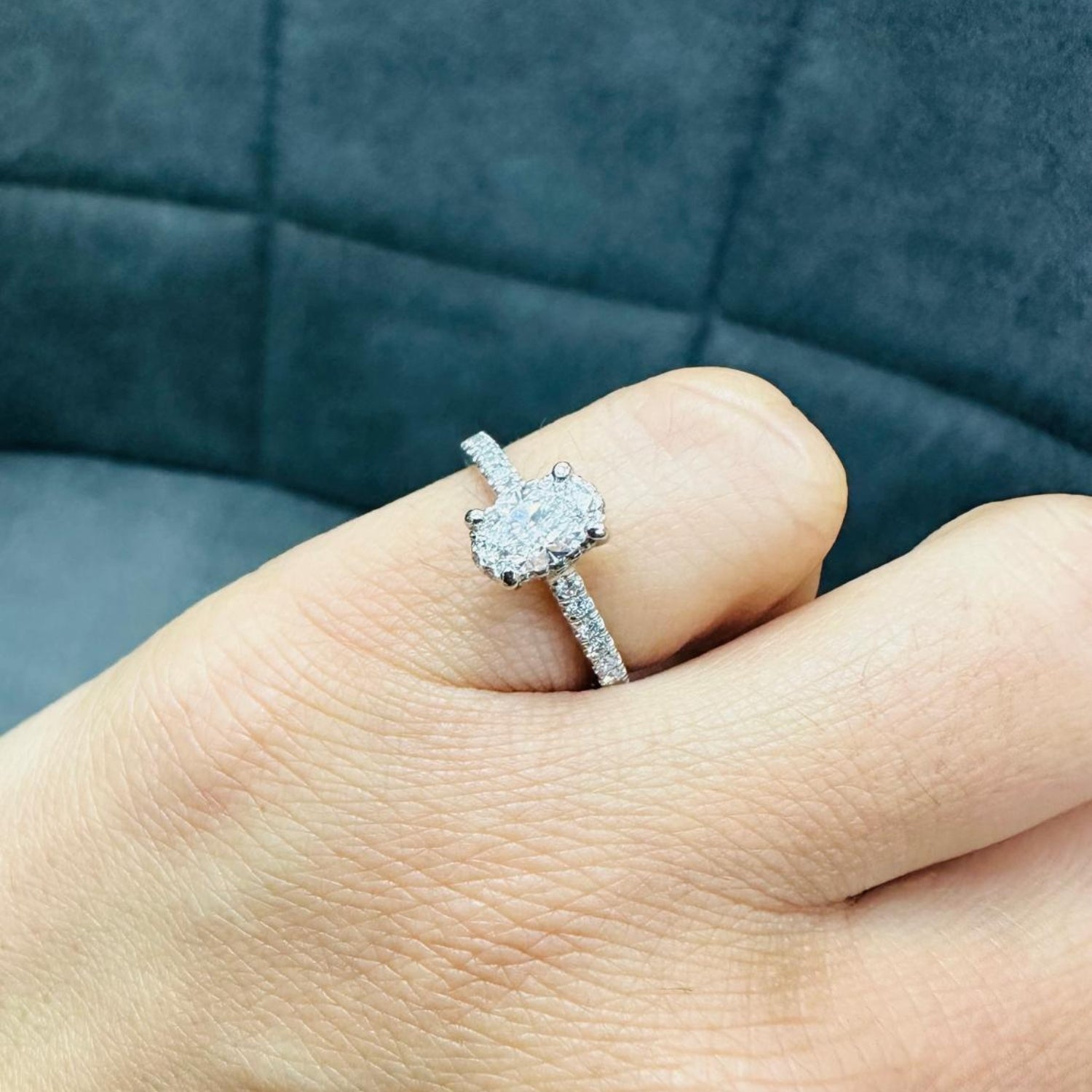 oval lab diamond ring