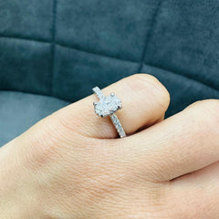 oval lab diamond ring