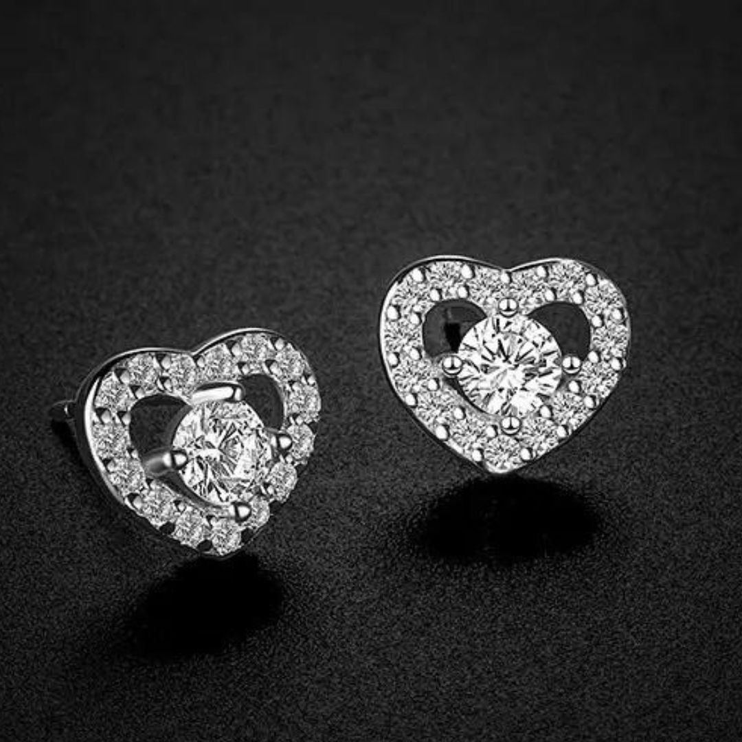 0.13ct Diamond Heart Shape Earrings