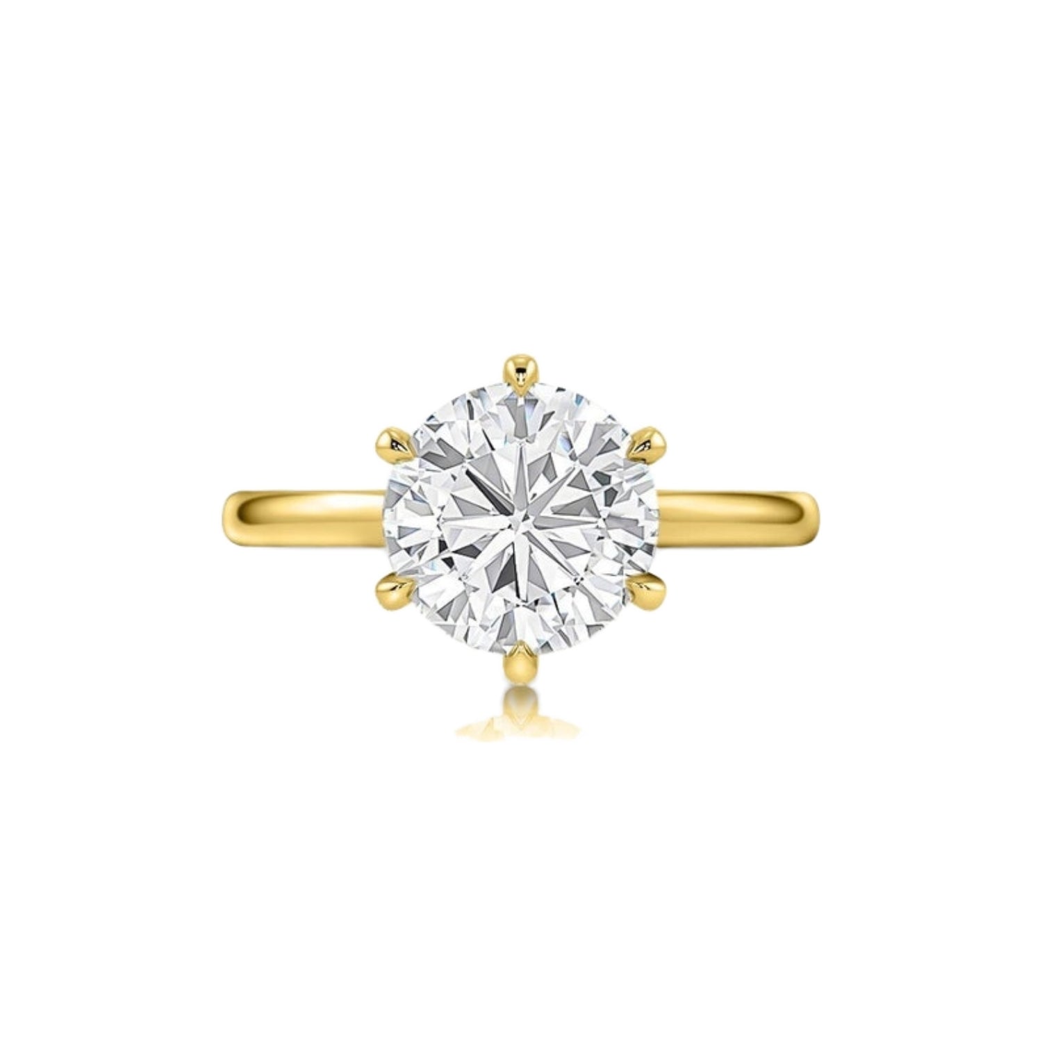 round lab grown diamond ring/round lab grown diamond ring