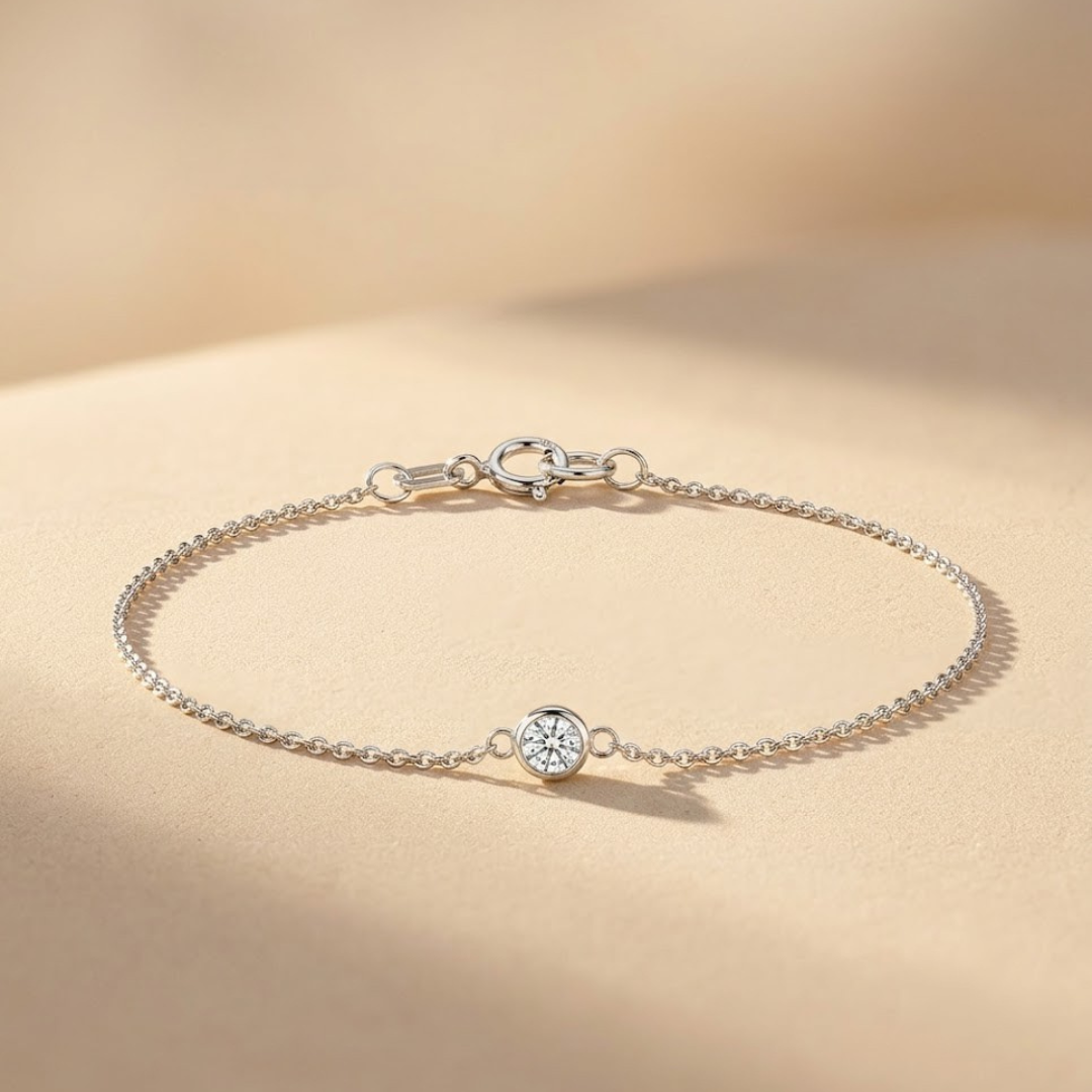 Lab Diamond Everyday Bracelet 0.08ct in 925 Sterling Silver