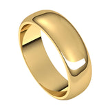 18K Yellow Gold Plain Comfort Fit Court Shape Wedding Ring |  Precious Gold Jewellery