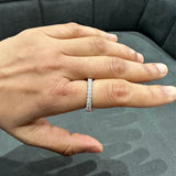 Bague de fiançailles en or blanc 18 carats avec diamant naturel taille princesse de 2,00 carats serti griffes