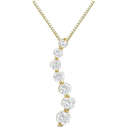 0.25ct Lab Diamond Pendant In Gold