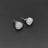 0.50Ct Lab Grown Diamond Cluster Studs Earrings in White Gold