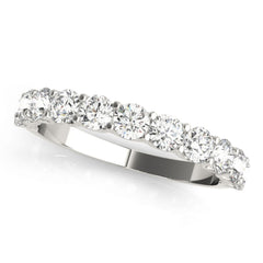 0.50 Carat U Prong Set Natural Diamond Half Eternity Ring Crafted in Platinum