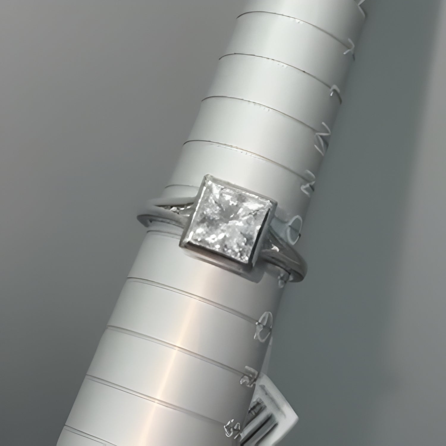 IGI certified princess cut lab diamond solitaire ring