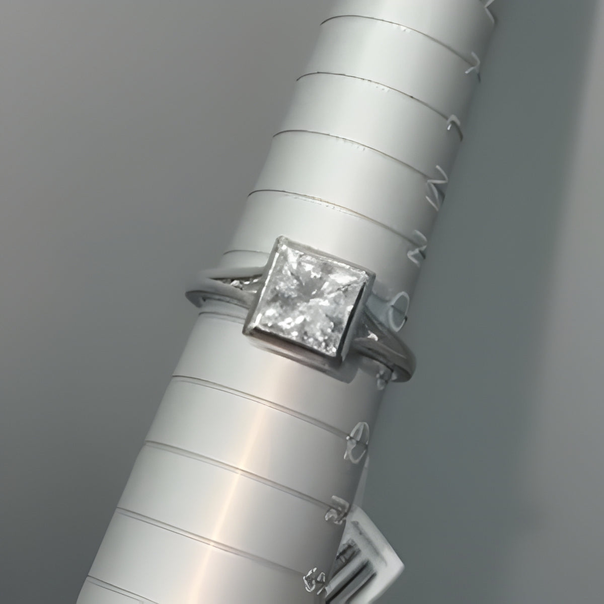 IGI certified princess cut lab diamond solitaire ring