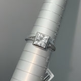 IGI certified princess cut lab diamond solitaire ring