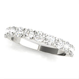 Alliance solitaire à six griffes de 1,0 carat en or blanc 9 carats