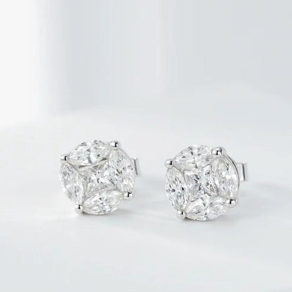 0.74ct Natural Round Diamond Earrings