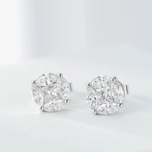 0.74ct Natural Round Diamond Earrings