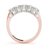 0.50-1.00ct Lab-Grown Round Diamond 5-Stone Prong Diamond Ring, DE Color VVS Clarity