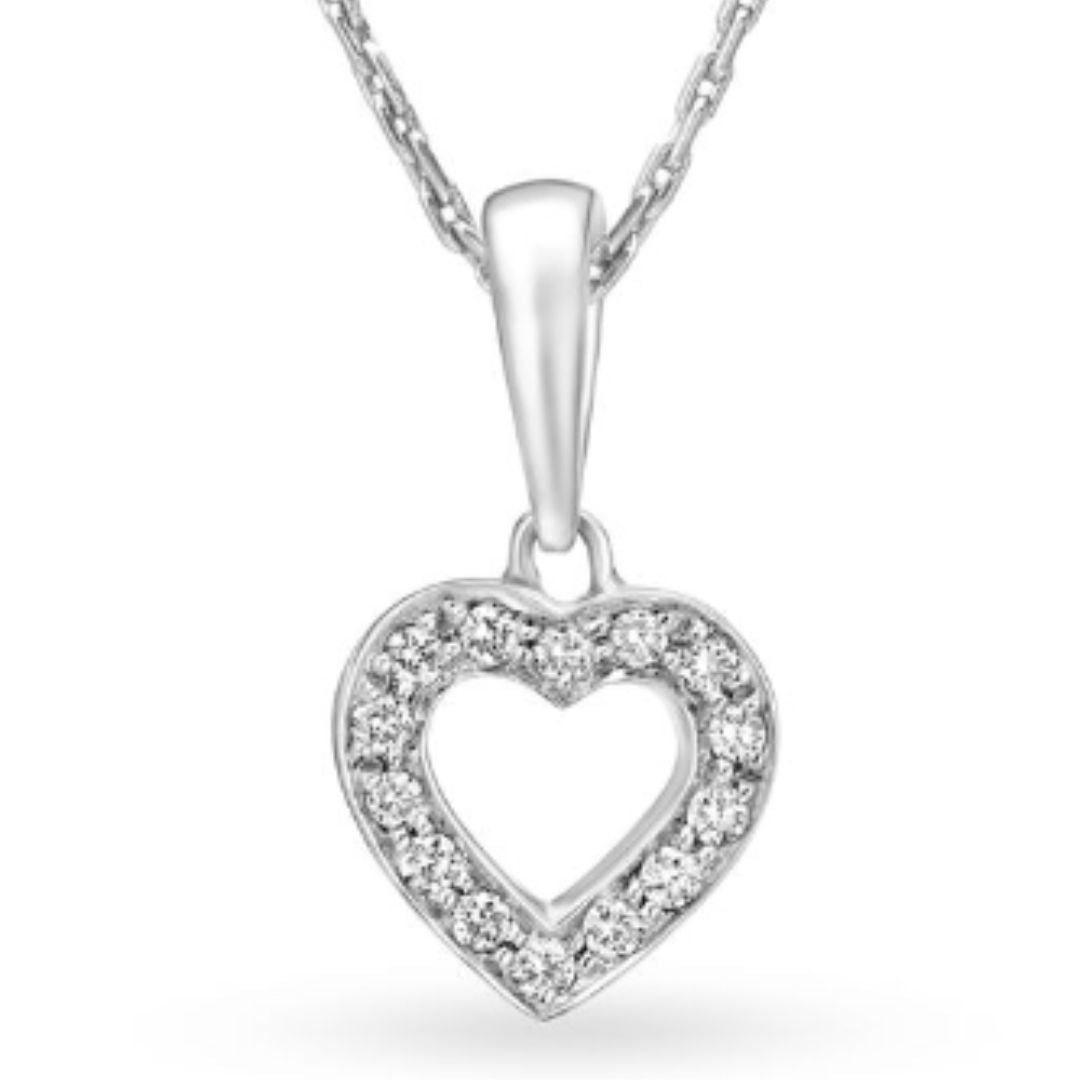 0.20ct Diamond Heart Necklace in Gold