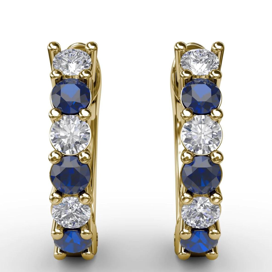 0.71ct Sapphire Hoop Earrings