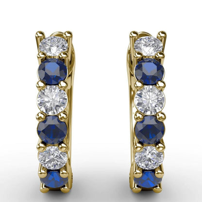 0.71ct Sapphire Hoop Earrings