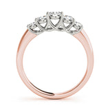 Lab-Grown Round Diamond Prong Set 5-Stone Diamond Ring, DE Color VVS Clarity