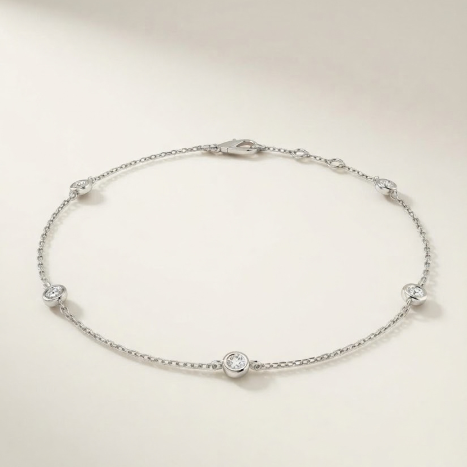 0.20 Ct D-E/VS Lab Grown Diamond Everyday Bracelet 9k White Gold Ready To Ship