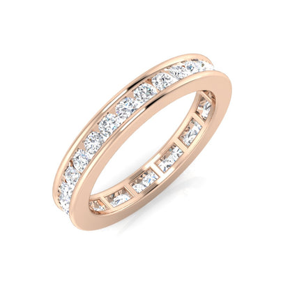 D/VVS 0.50 to 3.3ct Lab-Grown Round Cut Diamond Full Eternity Ring.