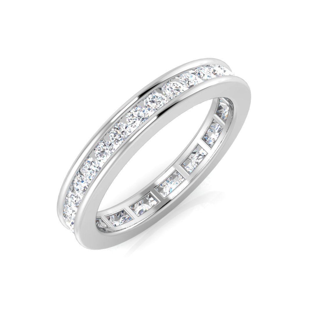 D/VVS 0.50 to 3.3ct Lab-Grown Round Cut Diamond Full Eternity Ring.
