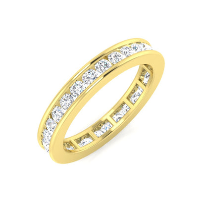 D/VVS 0.50 to 3.3ct Lab-Grown Round Cut Diamond Full Eternity Ring.