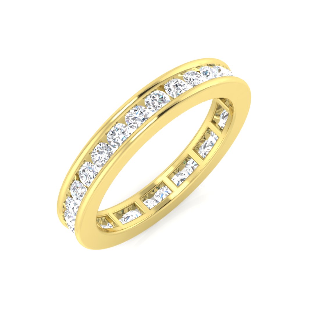 D/VVS 0.50 to 3.3ct Lab-Grown Round Cut Diamond Full Eternity Ring.