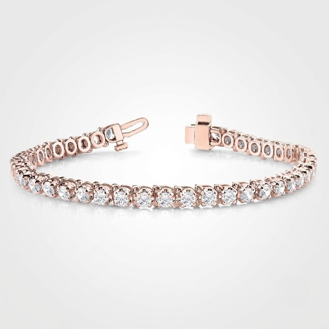 5.00ct Natural Diamond Tennis Bracelet – Round Cut | Gold & Platinum