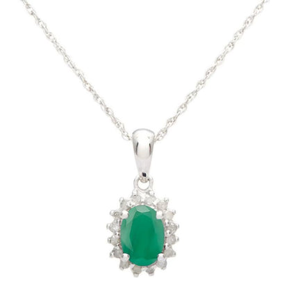 0.80ct Emerald Diamond In Gold Pendant