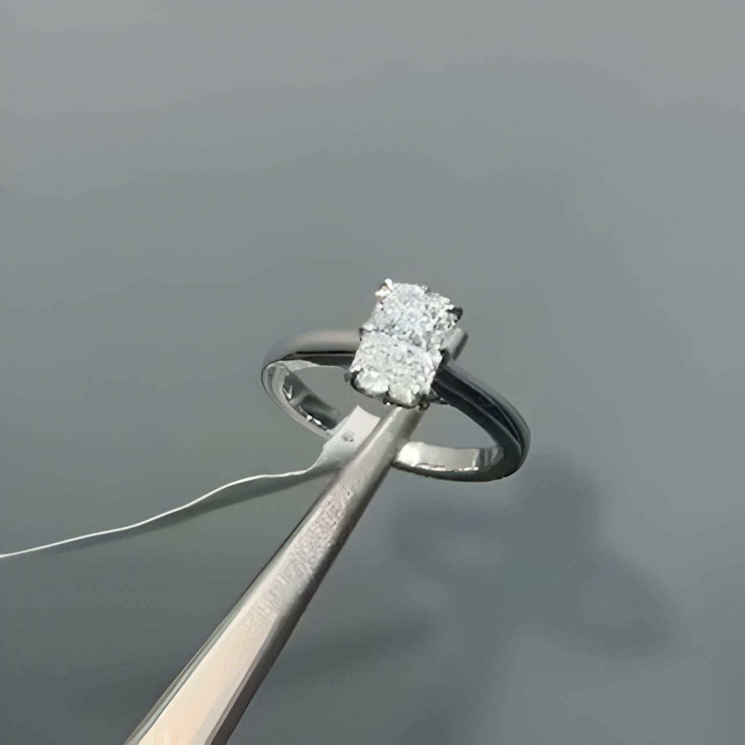 radiant cut lab diamond ring