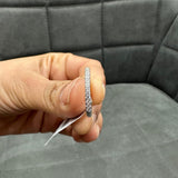 Halb-Ewigkeitsring mit 0,35 Karat Moissanit-Diamant in Silber, perfekt zum Verschenken