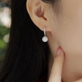 0.50Ct Lab Grown Diamond Dangle Drop Earrings in White Gold