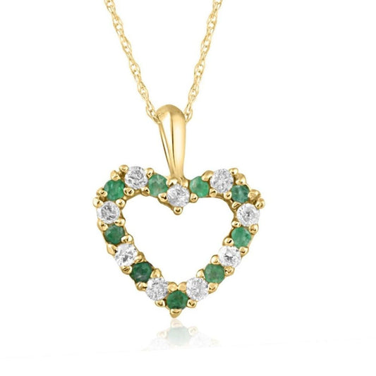 0.54ct Diamond Heart Pendant Gold