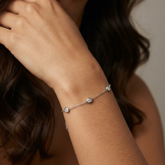 0.40 Ct D-E/VS Lab Grown Diamond Everyday Bracelet 9k White Gold Ready To Ship
