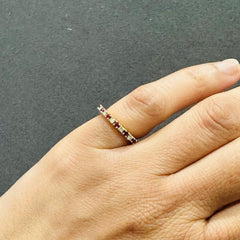 prong set ruby band