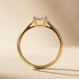 Radiant 0.25ct Cluster Solitaire Ring in 18K Gold Vermeil