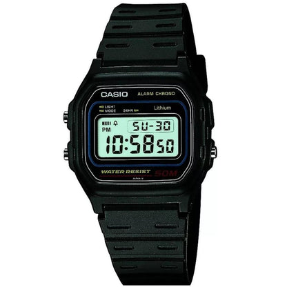 Casual Digital Watch 50M Water Resistant with Black Resin Strap