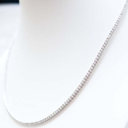 2.50ct Lab Diamond Tennis Necklace In Gold