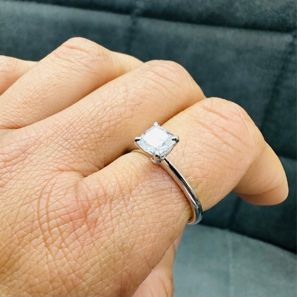 valentine gift ring lab grown cushion cut diamond ring