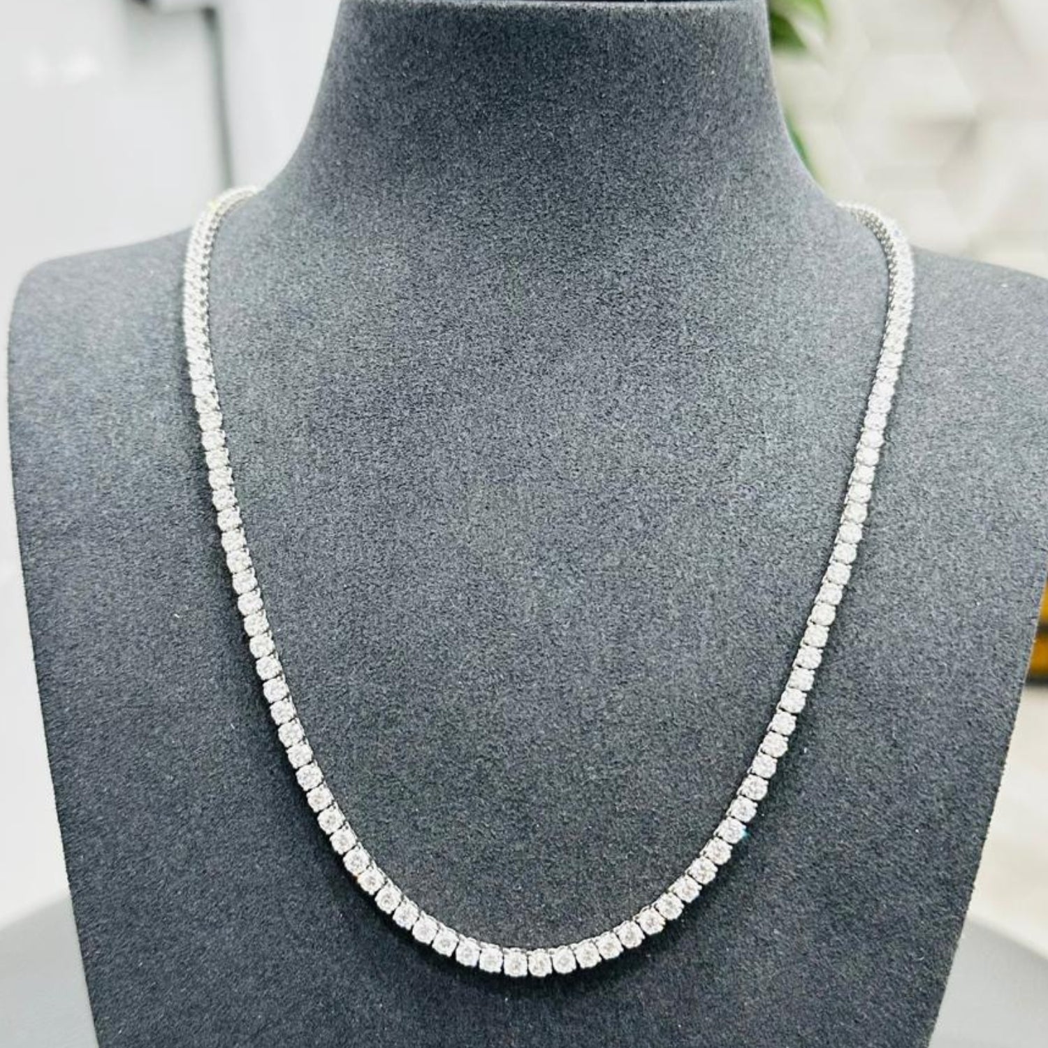 Womens Diamond Necklace, Statement Necklace