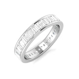 0.50-3.00ct Lab-Grown Baguette Cut D/VVS Diamond Channel Set Full Eternity Ring.