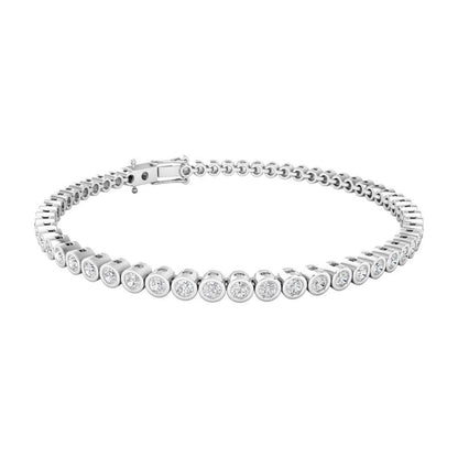 Diamond Tennis Bracelet Rubover In Gold