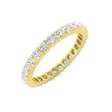 0.50-3.50 Carat Lab-Grown Round Cut D/VVS Diamond Prong Set Full Eternity Ring.