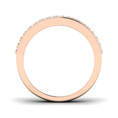 Lab-Grown Round & Baguette Diamond Half Eternity Sandwich Ring | Wedding Gift For Her | UK Hallmarked