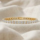 Brilliance Lab Diamond Set 1.00ct Tennis Bracelet in 18K Gold Vermeil